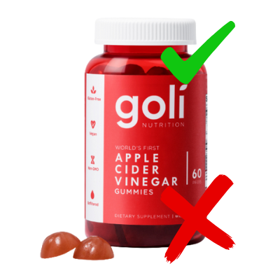 Goli Apple Cider Vinegar Gummies Bottles